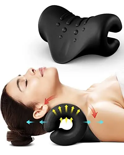 Produktbild: BLABOK Nacken-und Schulter-Relaxer,tragbares zervikales Traktionsgerät,Nackendehner,Nackenhaltungskorrektur,Chiropraktik-Kissen zur Linderung von Kiefergelenksschmerzen, Haltungskorrektur