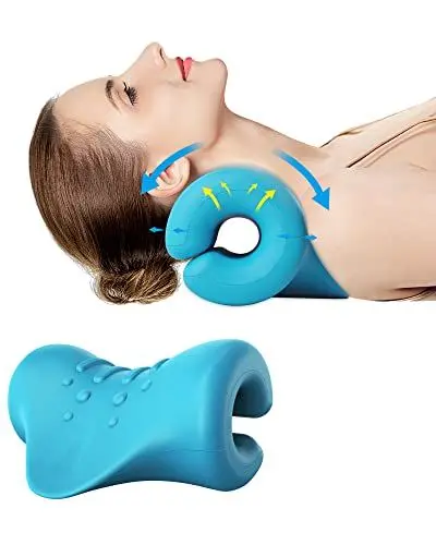 Produktbild: BLABOK Neck Stretcher Halswirbelsäule Traktion Gerät zu lindern Hals und Schulter Müdigkeit und Schmerzen, Nackenstrecker für Relief TMJ Schmerzen Kopfschmerzen Muskel