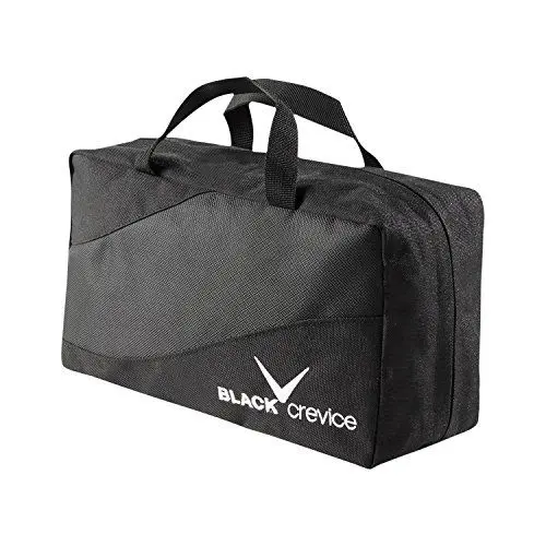 Produktbild: BLACK CREVICE Kulturbeutel I Kulturbeutel zum Aufhängen I Kosmetiktasche mit Spiegel I Kulturtasche mit 3 Innentaschen mit Reißverschluss I abnehmbares Fach mit 4 Taschen I 27x8x12cm