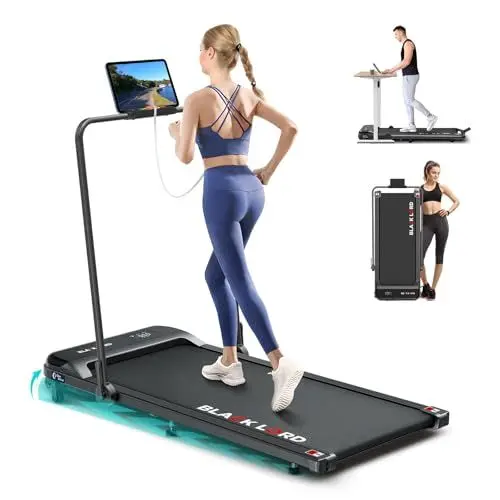 Produktbild: BLACK LORD Walking Pad MS2, Laufband fürs Homeoffice, Fitnesstraining, 3,2 PS, 4% Steigung, tragbar unter den Schreibtisch, Bluetooth-Fernbedienung, Cardio-Aerobic-Trainer, Laufen