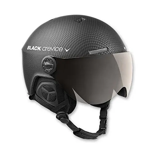 Produktbild: Black Crevice Skihelm mit Visier, Gstaad, BCR143921, schwarz Carbon, Gr. S/M