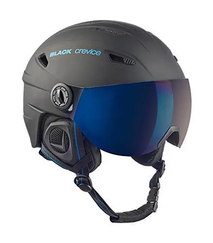 Produktbild: Black Crevice Erwachsene Skihelm Silvretta, mit Visier, schwarz/blau, M