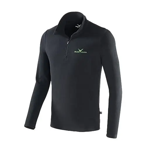 Produktbild: Black Crevice Herren Fleece Skirolli, schwarz/grün, L