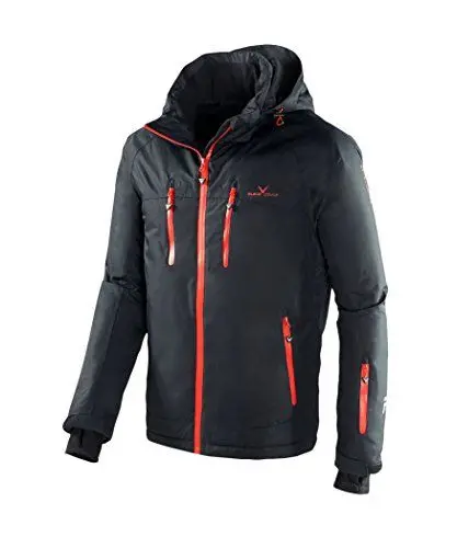Produktbild: Black Crevice Herren Skijacke I Herren-Skijacke in verschiedenen Farben & Größen I wind- & wasserdichte Herren-Funktionsjacke I wasserdichte Reißverschlusstaschen I Ski-Jacke mit Kapuze