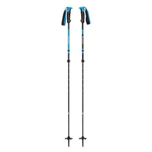 Produktbild: Black Diamond Razor Carbon Pro Ski Poles Blau-Schwarz - Vielseitgier längenverstellbarer Carbon Touren Skistock, Größe 1