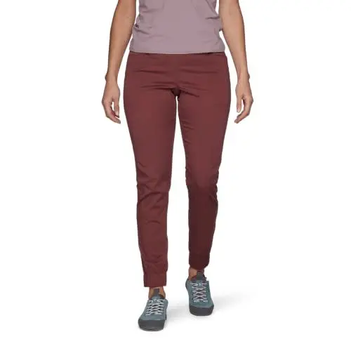 Produktbild: Black Diamond W Notion Sp Pants Rot - Leichte schmale Damen Bio-Baumwoll Kletterhose, Größe L - Farbe Cherrywood