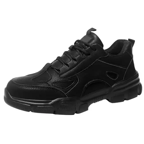 Produktbild: Arbeitsschuhe Herren Outdoor Schuhe Herren Sneaker Herren 43 Schnellverschluss Schuhe Wanderschuhe Herren Leder wasserdichte leichte Feuerwehr Stiefel Winterschuhe Jungen 39 wasserdicht