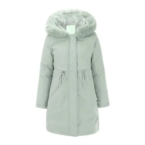 Produktbild: Black Friday Angebote 2024 Damen Kleidung Winterjacke Damen Warm Lang Steppmantel Winter Mantel Steppjacke Parka Mit Kapuze Outdoorjacke Wintermantel Übergangsjacke Elegante Warehouse Deals Angebote