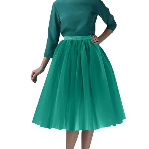 Produktbild: Black Friday Angebote 2025 Schwarzer Tutu Rock Damen Damen Faltenrock, Netzrock, Feenrock, Mittellanger Langer Rock, Tanzrock Stiftrock Damen Kurz Tutu Schwarz Damen Kurz Damen Angebote