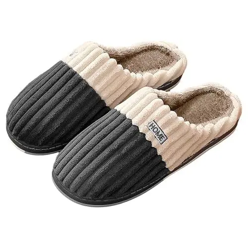 Produktbild: Hausschuhe Damen Plüsch - Hausschuhe Damen Herren Winter Warme Lammfell Plüsch Flauschige Fell Weiche rutschfeste Pantoletten Pantoffeln Herren GefüTterte Hausschuhe Herren Hausschuhe Herren 47