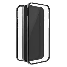 Produktbild: Black Rock - Hülle 360 Grad Glass Case Passend für Apple iPhone 13 Pro I Handyhülle, Magnet Verschluss, Durchsichtig, Cover (Transparent mit schwarzem Rahmen)