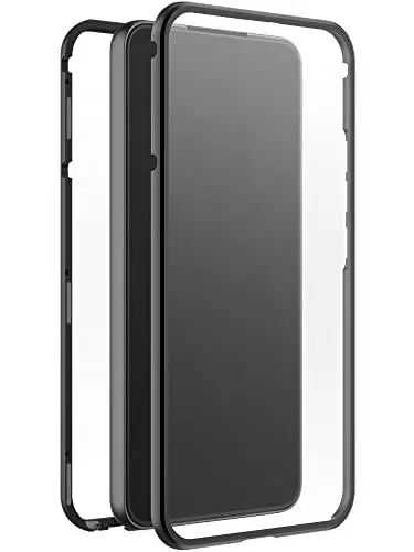 Produktbild: Black Rock - Hülle 360 Grad Glass Case Passend für Samsung Galaxy S22 Plus 5G I Handyhülle, Magnet Verschluss, Durchsichtig, Cover (Transparent mit schwarzem Rahmen)