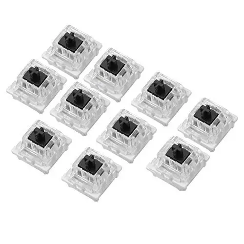 Produktbild: Black Switch 3-poliger Schlüsselschalter, 10 Stück Schwarze Schalter für Mechanische Gaming-Tastaturen, Schwarze Schalter Ersatz für Gateron Cherry MX, Mechanische