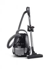 Produktbild: Fakir Black Vac Power Staubsauger mit Beutel 800W, Bodenstaubsauger mit Kabel, HEPA H14 Filter, sehr leisem Hocheffizienzmotor 69dB(A), großem 3l Staubbeutel & 12m Aktionsradius, Schwarz/Silber
