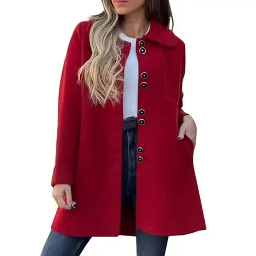 Produktbild: Black of Friday Angebote Damen Leichter Mantel Damen Parka Wasserdicht Damen Damen Mantel Trenchcoat Leichte Daunenjacken Damen Ledermantel Mit Fell Pullover Gelb Damen Marken Oberteile Damen Sale