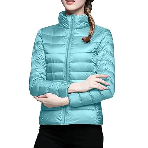 Produktbild: Black of Friday Damenmode Steppmantel Damen Leicht Parka Fell Gefüttert Trenchcoat Mit Kapuze Damen Winterjacke Damen Daunen Regenmantel Wasserdicht Lang Daunenweste Damen Mein Bestellung Anzeigen