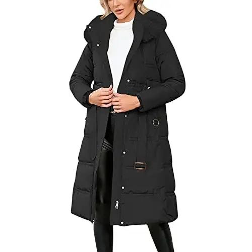 Produktbild: Black of Friday Weihnachten Kuschelmantel Damen Winterparka Damen Grün Winter Coats for Women Damen Jacke Winter Schwarz Damen Mantel Altrosa Windbreaker Gefüttert Meine Bestellung Sale Angebote