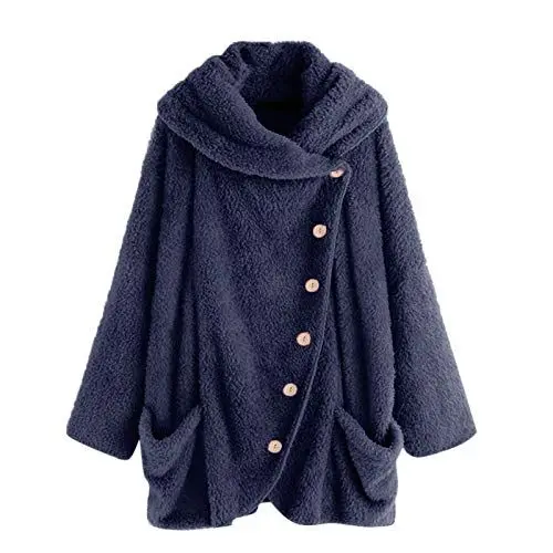 Produktbild: Black of Friday Winterjacke Damen Leichter Mantel Damen Regenparka Damen Wasserdicht Gefüttert Trenchcoat Damen Blau Kurz Winterjacke Damen Y2K Schwarzer Mantel Damen Elegant Liefertermin Bestellung