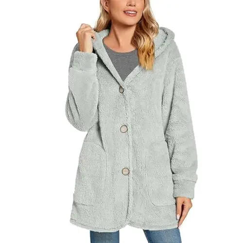 Produktbild: black friday angebote damen fleecejacke damen beige übergangsjacke mädchen elegante damen mantel gefütterte jacke damen jeansjacke damen lang unterziehjacke damen winterjacke damen kurz mit kapuze