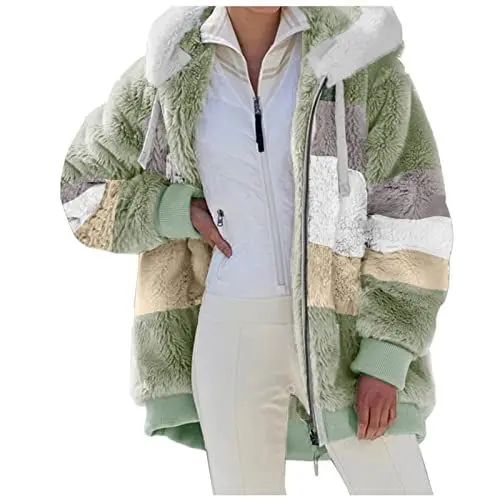 Produktbild: sale damenbekleidung strickfleecejacke damen lang übergangsjacke mädchen kurzmantel damen winter teddyjacke teddy mantel damen fliessjacken damen ohne kapuze damen herbstmantel