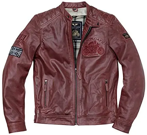 Produktbild: Black-Cafe London Bangkok Motorrad Lederjacke (Red,52)
