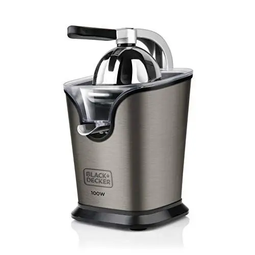 Produktbild: Black+Decker + Decker ES9240050B BXCJ100E Saft- & Zitruspressen, 100, Kunststoff, 250 milliliters, Nero, Acciaio, 250 ml