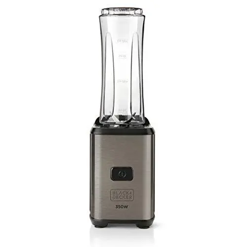 Produktbild: Black+Decker + Decker Standmixer, Puls-Funktion, Gefäß aus Kunststoff mit 1,5 l, 4-schneidige Edelstahlklingen, auseinandernehmbar und einfach zu reinigen grau BXJBA350E