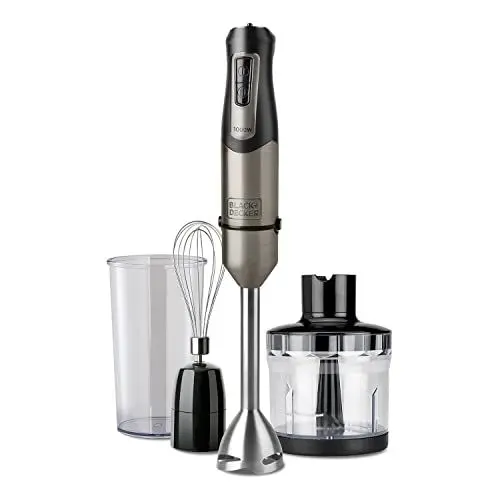 Produktbild: Black+Decker ES9160040B BXHBA1000E Stabmixer, 1000, Edelstahl, Grau