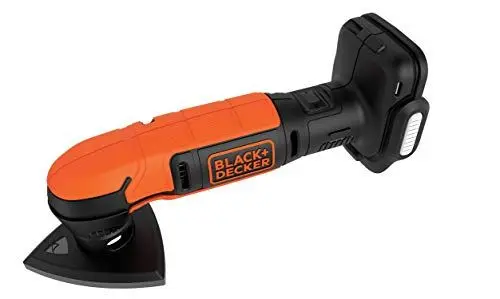Produktbild: Black+Decker Akku-Deltaschleifer BDCDS12N (12V, Leerlaufschwingzahl 11.000 min-1, Anschluss für Staubabsaugung, Klett-Fix System, inkl. 1x Schleifgitter (K80), Lieferung ohne Akku und USB-Ladekabel)
