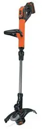 Produktbild: BLACK+DECKER Rasentrimmer mit Akku und Ladegerät Rasenkantenschneider Freischneider mit Fadenverlängerung auf Knopfdruck (18V 2,0Ah, 28 cm Schnittbreite) STC1820EPC