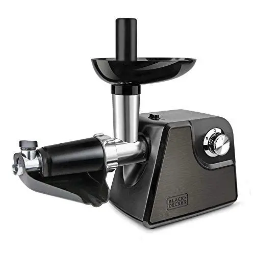 Produktbild: Black+Decker | Fleischwolf | BXMMA1000E | 1000W Leistung | Edelstahl | Aufsatz für Tomatensauce, spezielle Kibbeh-Öffnung und Wurstzubehör | 3 Schneidescheiben