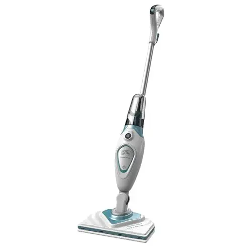 Produktbild: BLACK+DECKER 2-in-1 Dampfbesen (1.600W, für hygienische, gründliche Sauberkeit, mit herausnehmbarem Delta-Fuß, einfache Bedienbarkeit, inkl. 2 Pads) FSM1616-QS