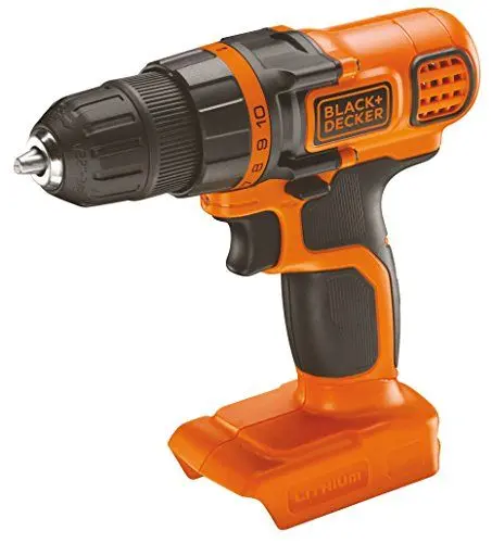 Produktbild: BLACK+DECKER Akku-Bohrschrauber, 18 V, 28 Nm Drehmoment, 10 Drehmomentstufen, kompaktes Design, ohne Akku und Ladegerät, BDCDD18N-XJ