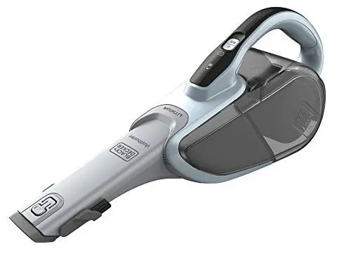 Produktbild: BLACK+DECKER Lithium Dustbuster DVJ325J mit Cyclonic Action – 10,8V Akku Handstaubsauger mit ausziehbarer Fugendüse & Polsterbürste – Beutelloser, kabelloser Staubsauger – Lange Saugdüse – Eisblau