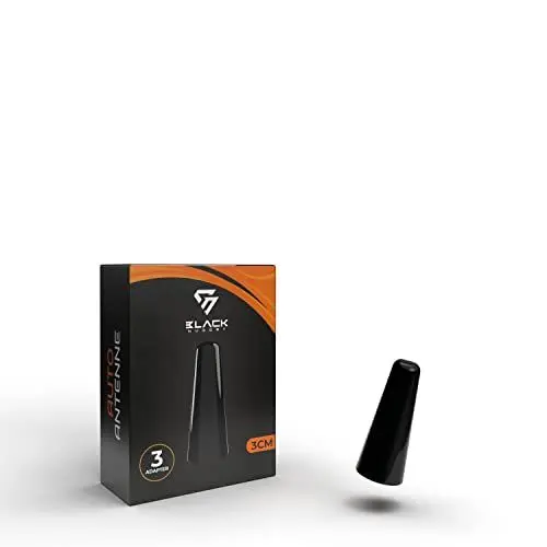 Produktbild: BlackNugget® Autoantenne 3cm - Universal Kfz Antenne - Dachantenne mit erstklassiger Empfangsqualität - Kurze Auto Antenne für AM & FM Empfang - DAB Antenne Auto - Kurzstabantenne