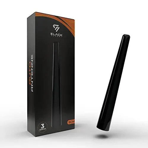 Produktbild: BlackNugget® Autoantenne 9cm - Universal Kfz Antenne - Dachantenne mit erstklassiger Empfangsqualität - Kurze Auto Antenne für AM & FM Empfang - DAB Antenne Auto - Kurzstabantenne