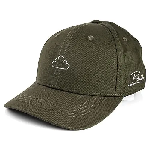 Produktbild: Blackskies® Iuno Classic Baseball Cap | Unisex Strapback Mütze Kappe Herren Damen Basecap Curved Polo Hat - Olive
