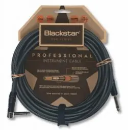 Produktbild: Blackstar Instrumentenkabel der Pro-Serie, 3 m (10 Fuß), gerader 1/4-Zoll-Anschluss, abgewinkelter Stecker für Bass/E-Gitarre/Elektroakustik/Keyboard/Verstärker
