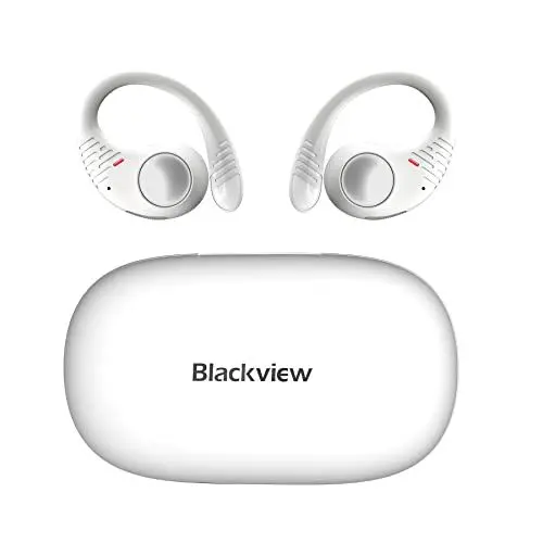 Produktbild: Blackview AirBuds 10 Open Ear Kopfhörer, Bluetooth Kopfhörer Sport mit Ohrhaken, Kabellos Bluetooth 5.3 Open Ear Sportkopfhörer, Duales Mikrofon Klarer Anruf, Touch-Steuerung, für Running Workout