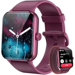 Produktbild: Blackview Smartwatch Damen Herren mit Telefonfunktion(Anrufe tätigen/empfangen)/Message Reminder, Sportuhr mit 100+Sportmodi, Fitnessuhr,Puls-Schlaf-Monitor, Schrittzähler, Smart Watch für Android iOS