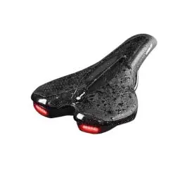 Produktbild: BLacOh Fahrradsattel Herren Fahrrad Rennrad MTB Fahrrad Sattel Mit Warnung Rücklicht USB Lade Berg Radfahren Racing PU Atmungsaktive Weiche Sitzkissen Fahrradsattel
