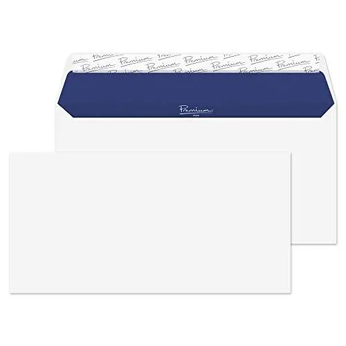 Produktbild: Blake Premium Pure RP81882 Briefumschläge Haftklebung Super-Weiß Velin DL 110 x 220 mm - 120g/m² | 500 Stück
