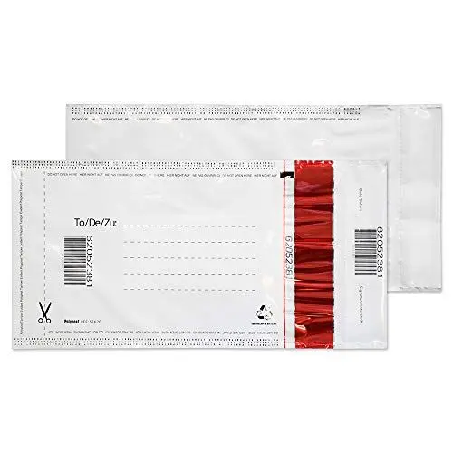 Produktbild: Blake Purely Packaging SE620 Polypost Sicherheit Versandbeutel Plastik Versandtaschen Haftklebung Weiß 240 x 135 mm | 1000 Stück