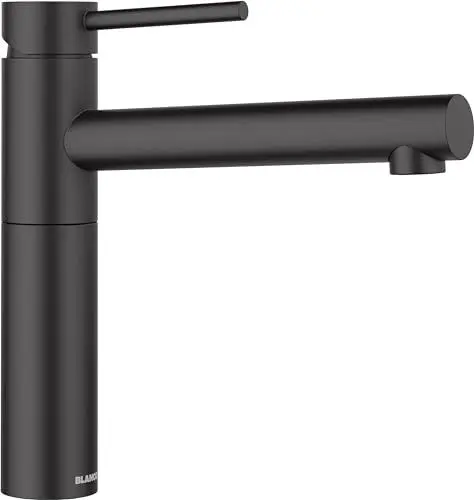 Produktbild: BLANCO ALTA II | Küchenarmatur in schwarz matt | Hochdruck | Rückflussverhinderer | Keramik Kartusche | Gesicherte Wasserqualität & wassersparend