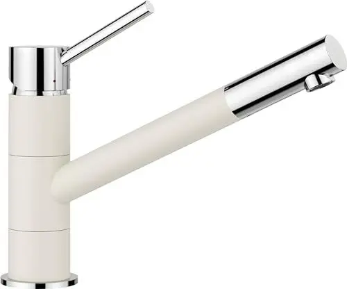 Produktbild: BLANCO KANO | Küchenarmatur in softweiß/chrom | Hochdruck | Rückflussverhinderer | Keramik Kartusche | Gesicherte Wasserqualität & wassersparend