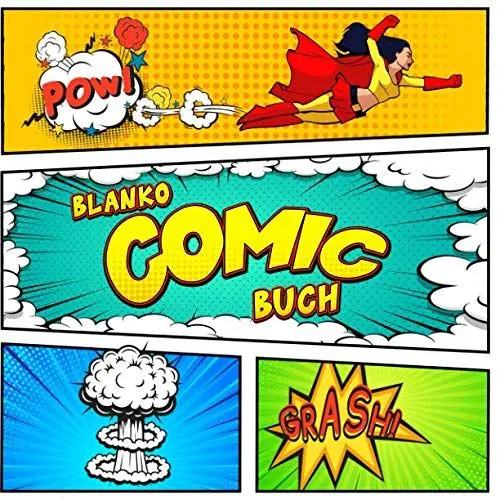 Produktbild: Blanko Comic Buch: Gestalte dein individuelles Comic mit 100 einzigartigen Vorlagen