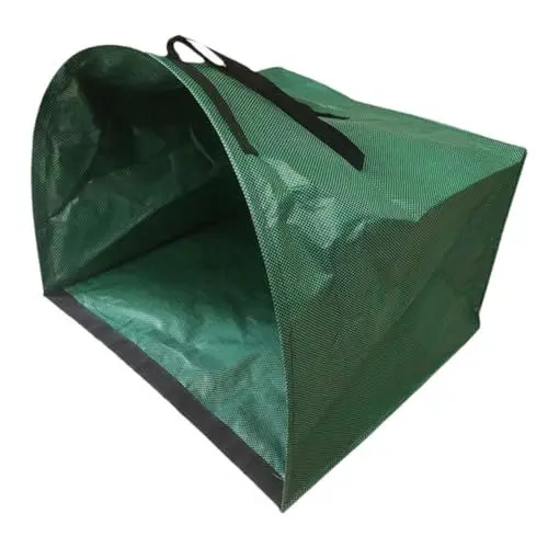 Produktbild: YARNOW Gartensack Blattbeutel Gartenabfallbeutel Gartentasche Gartenbeutel Gartenabfallsammler Blatt Kehrschaufel Beutel Zum Sammeln Von Blättern Halter Für Mülltüten Laubsammelbeutel Pp Green