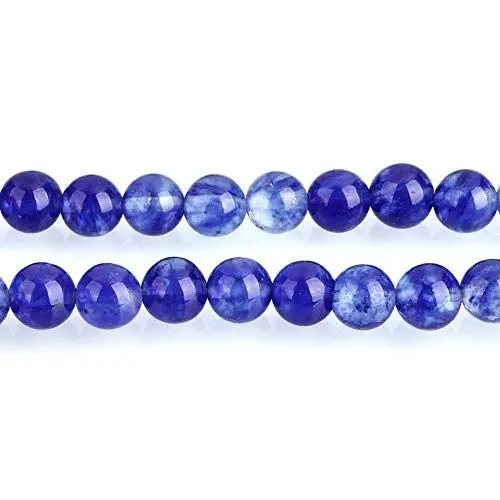 Produktbild: Blau Quarz Wassermelone Edelstein Perlen Rund 6mm und 8mm Watermelon Quartz Gemstone Beads Edelsteine (8mm)
