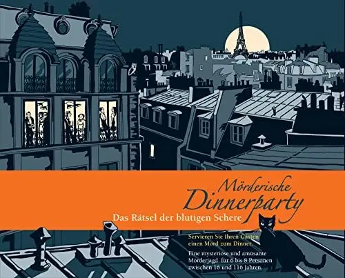 Produktbild: Blaubart Mörderische Dinnerparty – Das Rätsel der blutigen Schere - Krimidinner für zuhause für 6 bis 8 Personen/spannendes Krimi Dinner Spiel/Krimispiel für Erwachsene