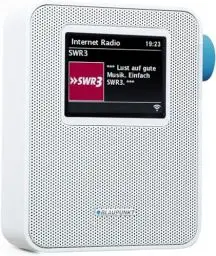 Produktbild: BLAUPUNKT PIB 100 Steckdosen Internetradio, WLAN Empfang, großes Farb-Display, Steckdose Digital Radio mit Bluetooth, Wecker, kleines Steckdosenradio, dimmbar, Senderspeicher, Sleeptimer, Weiß